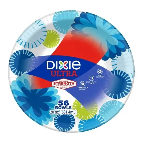 Dixie Ultra Paper Bowls, 20oz, 56 Count