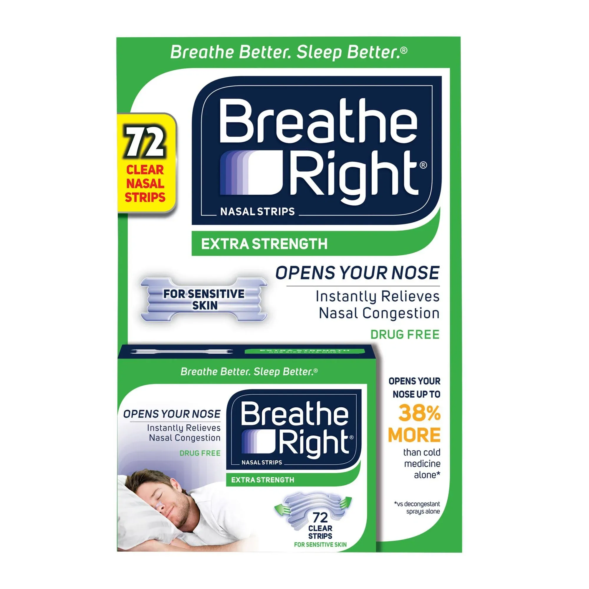 Breathe Right Extra Strength Clear Nasal Strips