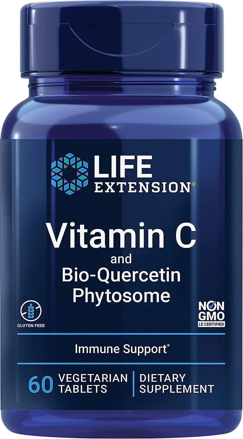 Life Extension Vitamin C and Bio-Quercetin Phytosome 60 Vegetarian Tablets