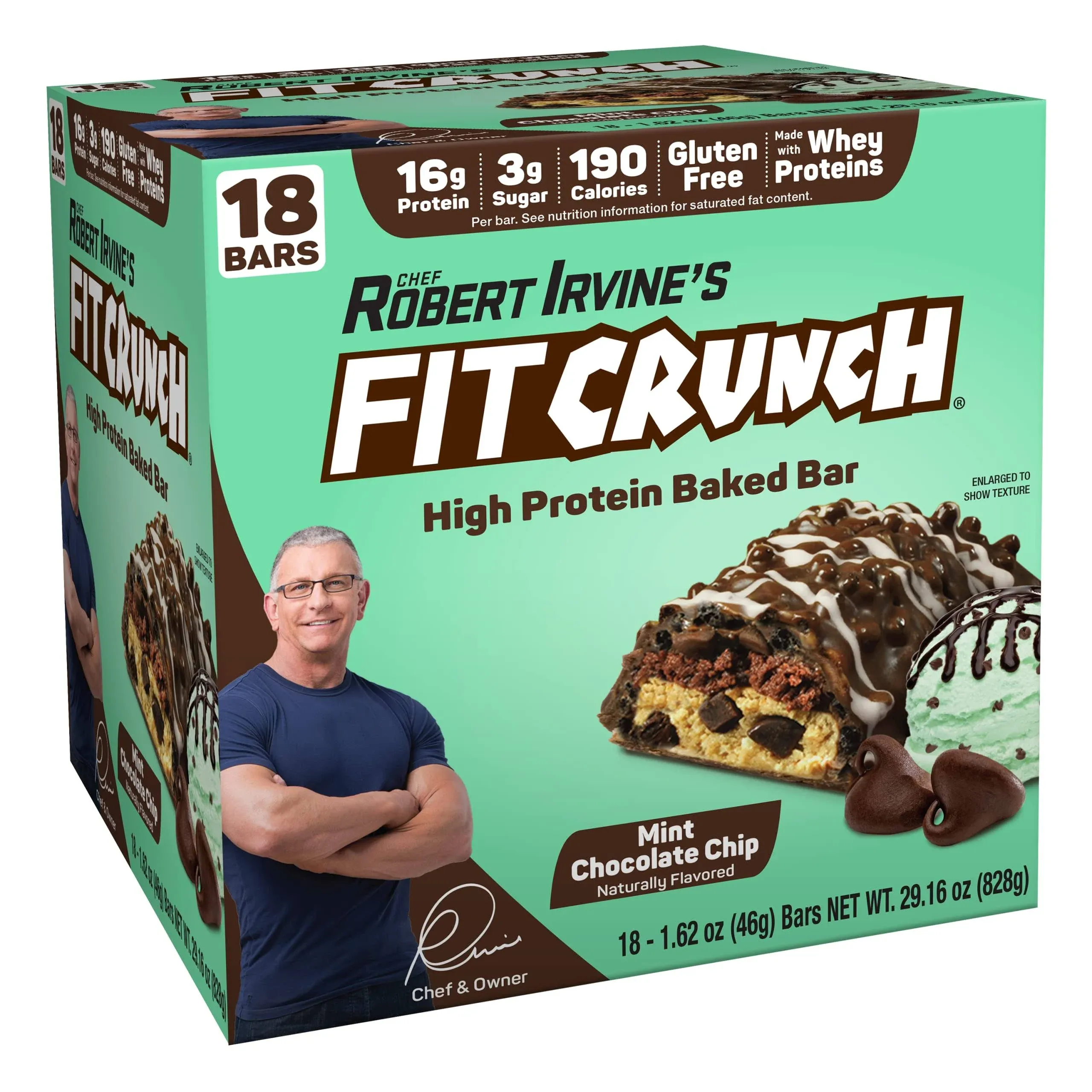 Fit Crunch Mint Chocolate Chip Snack Size 18 ct. | ShelHealth