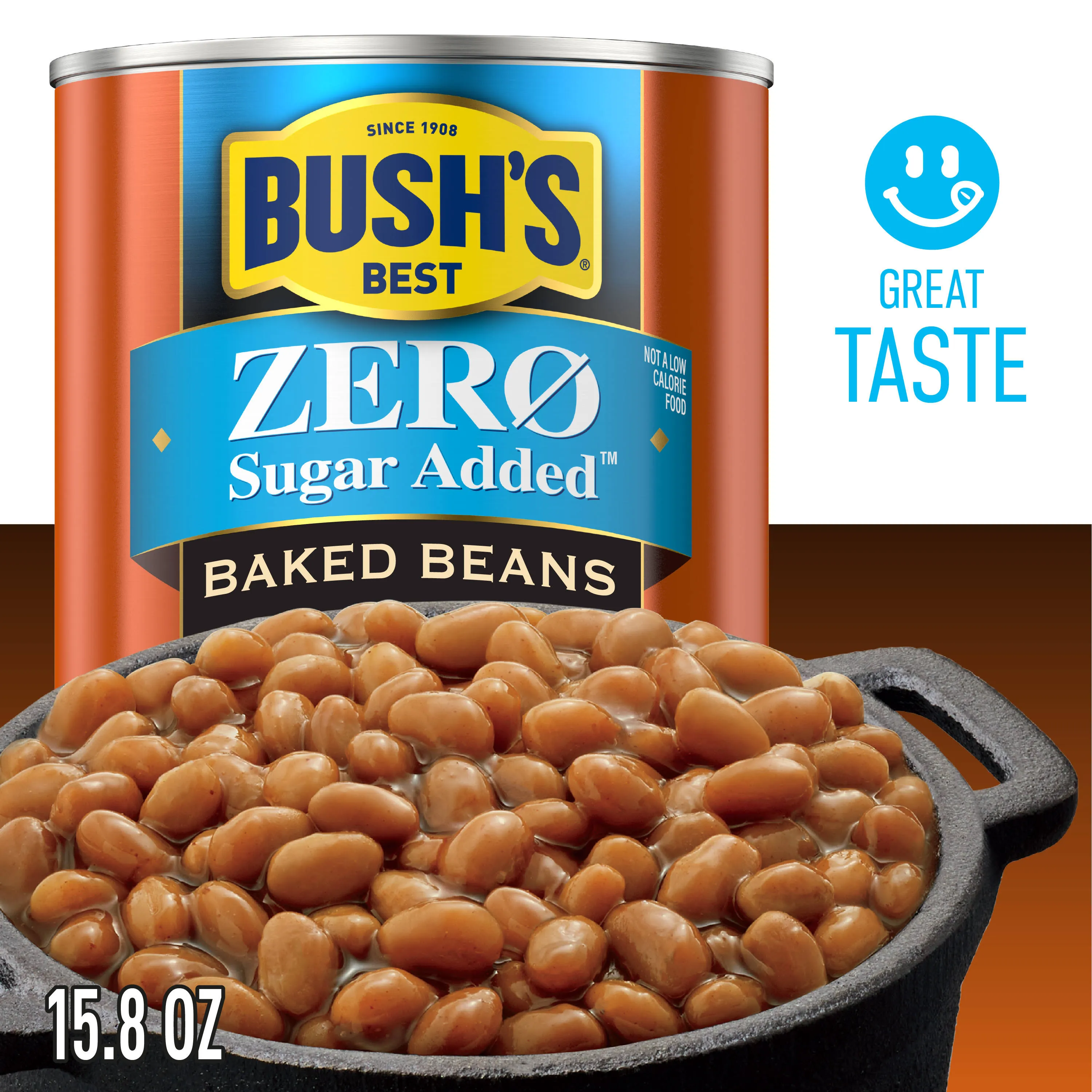 Bush's Best Baked Beans, Zero Sugar Added 15.8 oz