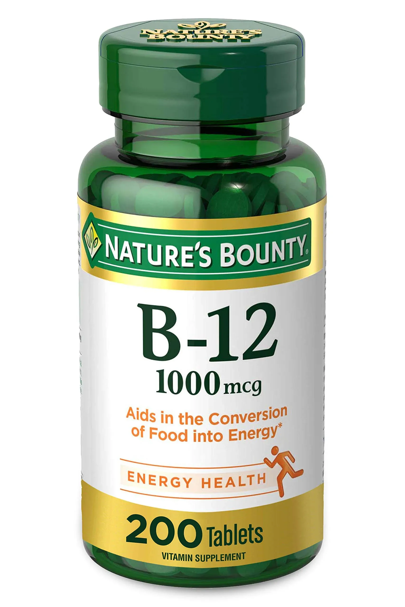 Natures Bounty Vitamin B-12, 1000 mcg, Coated Tablets - 200 tablets