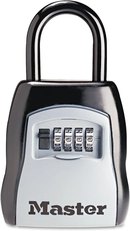 Master Lock Key Lock Box, Outdoor Lock Box for House Keys, Key Safe with Combination Lock, 5 Key Capacity