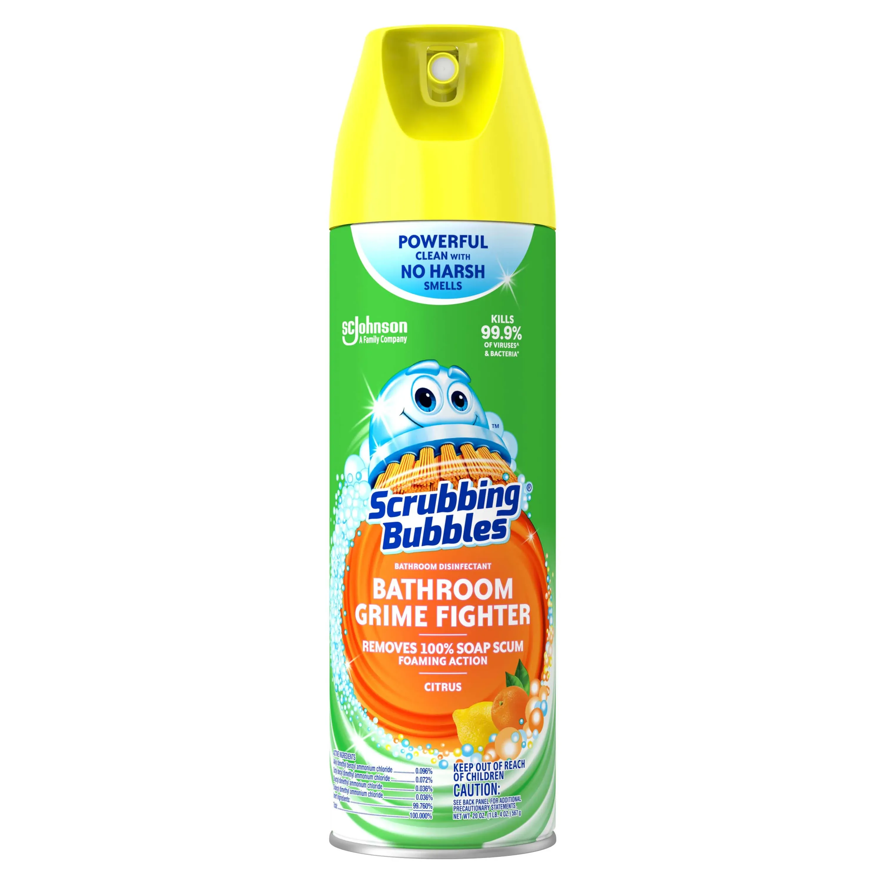 Scrubbing Bubbles Citrus Scent Bathroom Grime Cleaner 20 oz Foam Spray