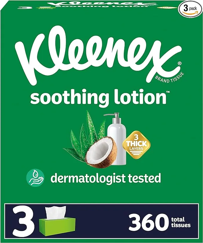 Kleenex Lotion Facial Tissues Coconut Oil