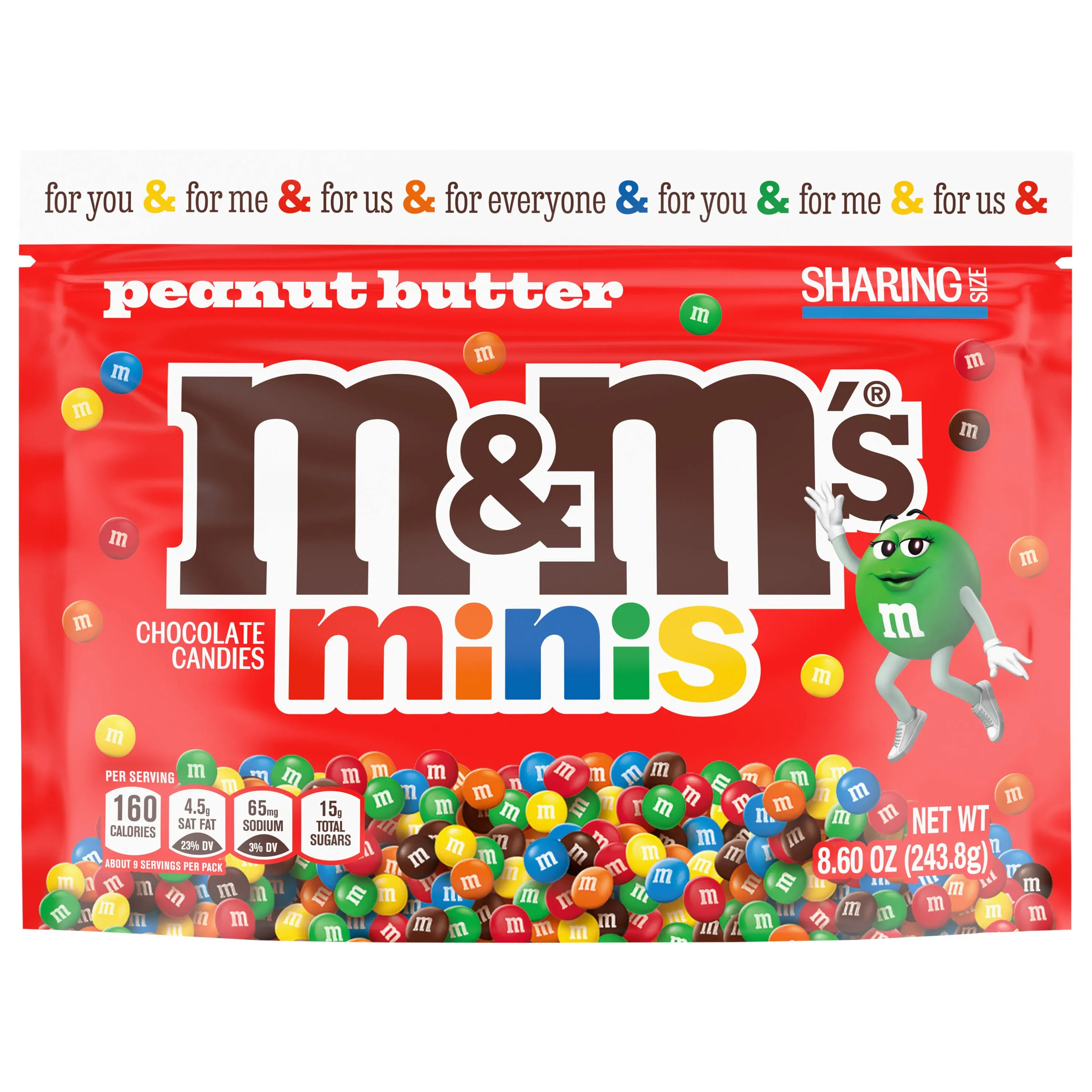 M&M's Minis Peanut Butter Chocolate Candy Tube