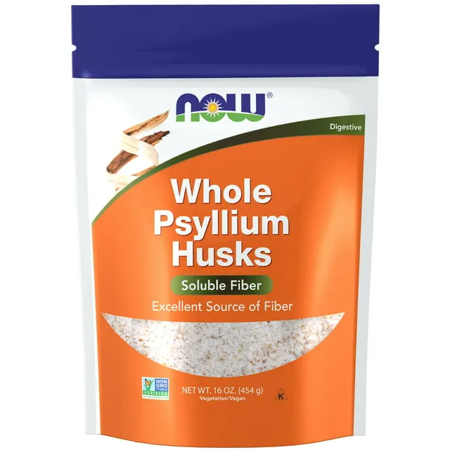 Now Whole Psyllium Husks - 16 oz bag