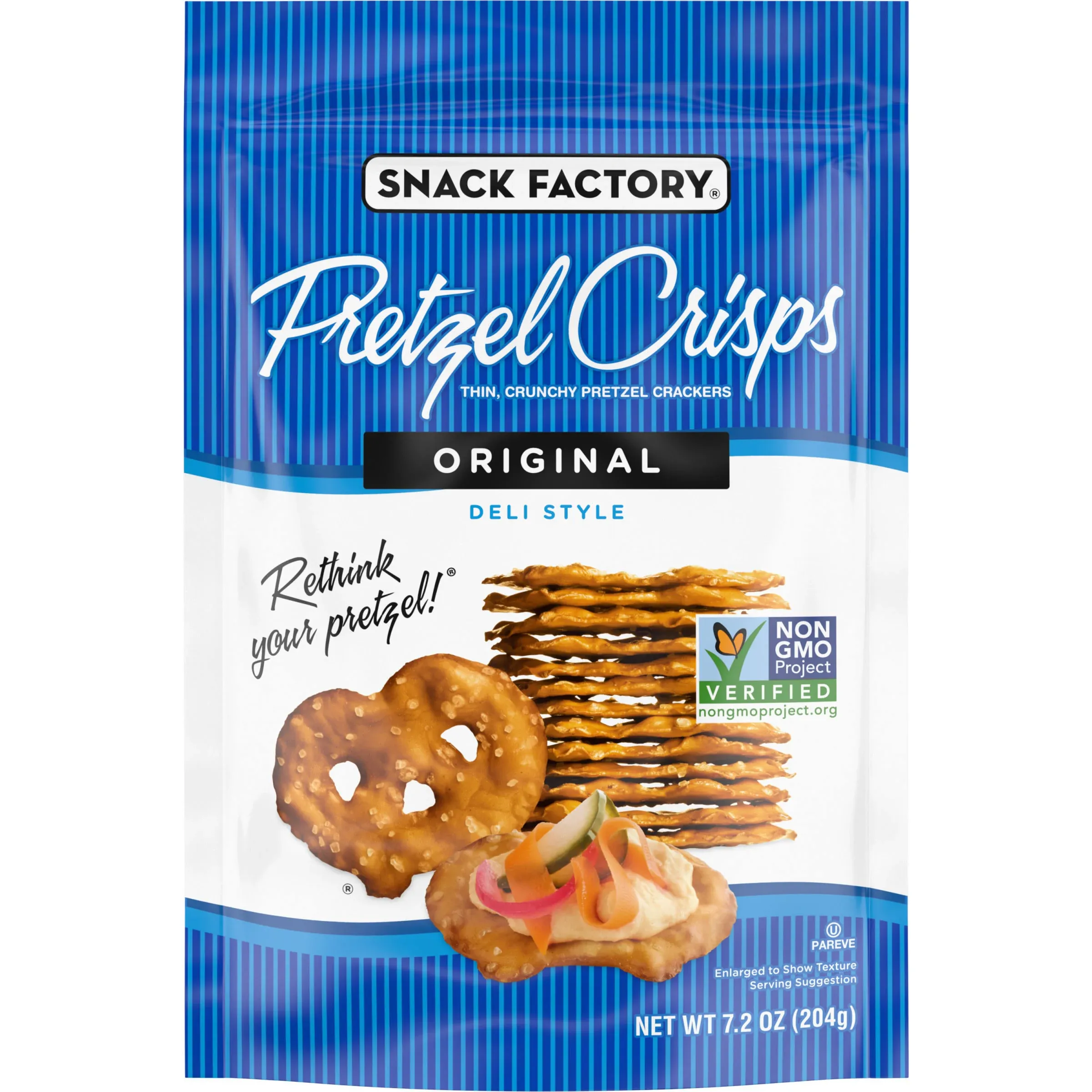 Snack Factory Original Pretzel Crisps - 7.2 oz