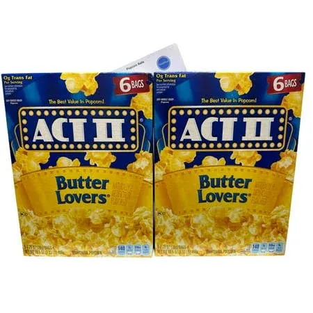 Act II Xtreme Butter Microwave Popcorn 6 ct