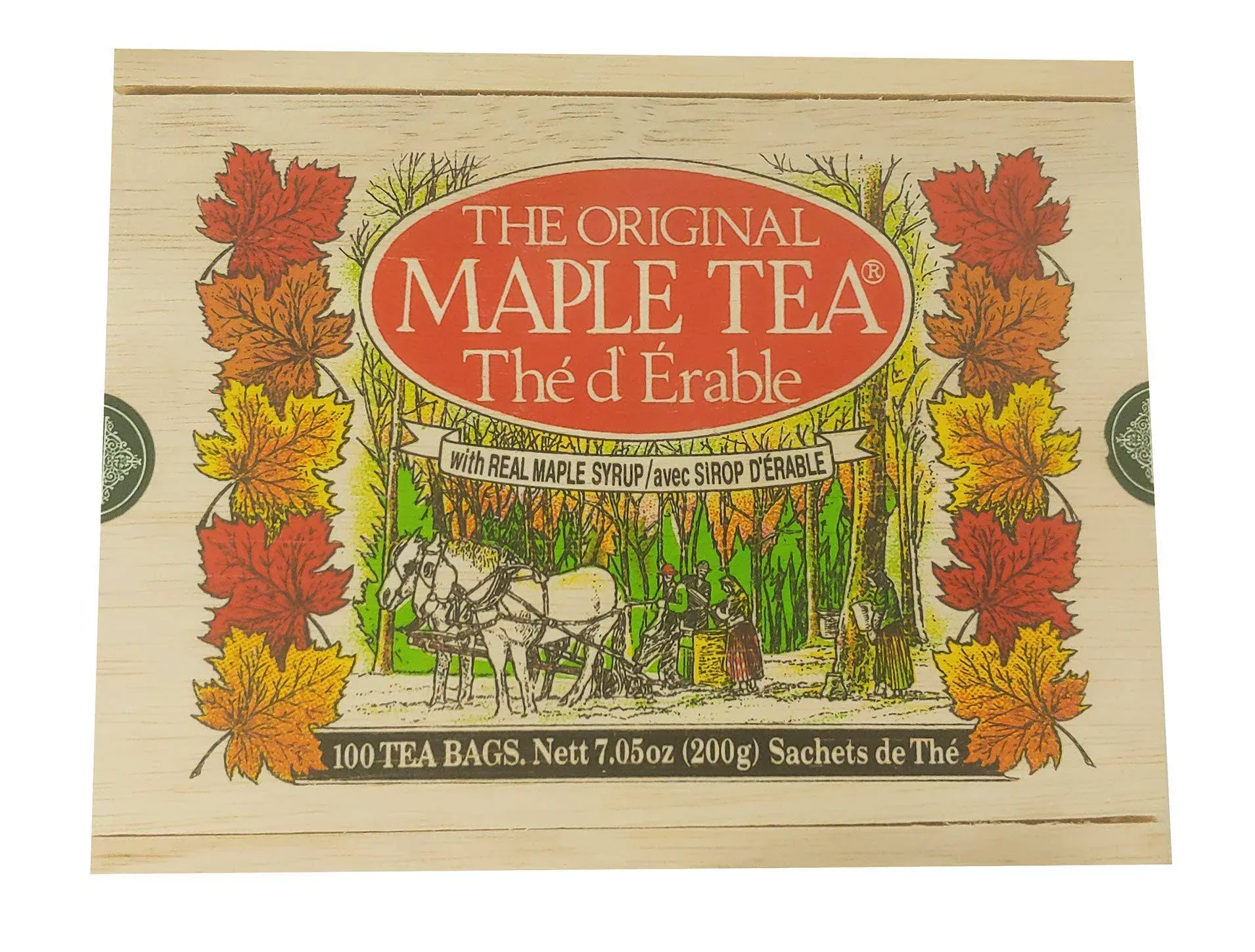 The Original Maple Tea in Wood Box - 100 Tea Bags