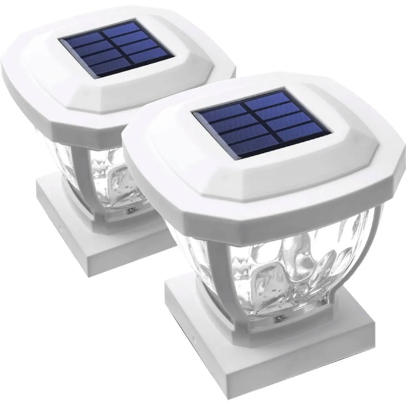 Home Zone Security Solar Post Cap Lights 4x4 (3.5 x 3.5 in.) Post Lights,2-Pack