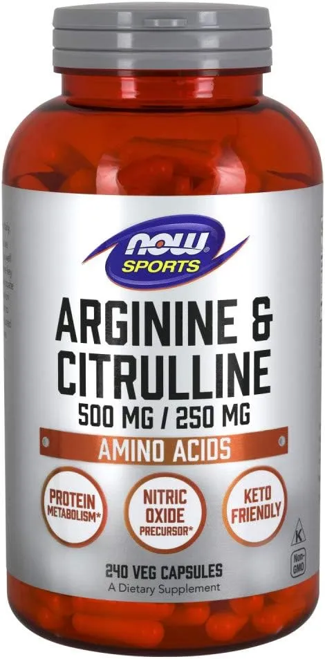 Now Foods Arginine & Citrulline, 250 mg, Veg Capsules - 120 count