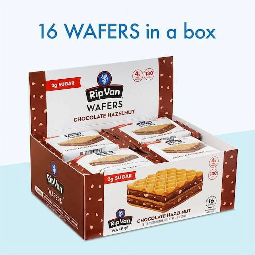 Wafer Snacks by Rip Van - Chocolate Hazelnut (16-Pack)