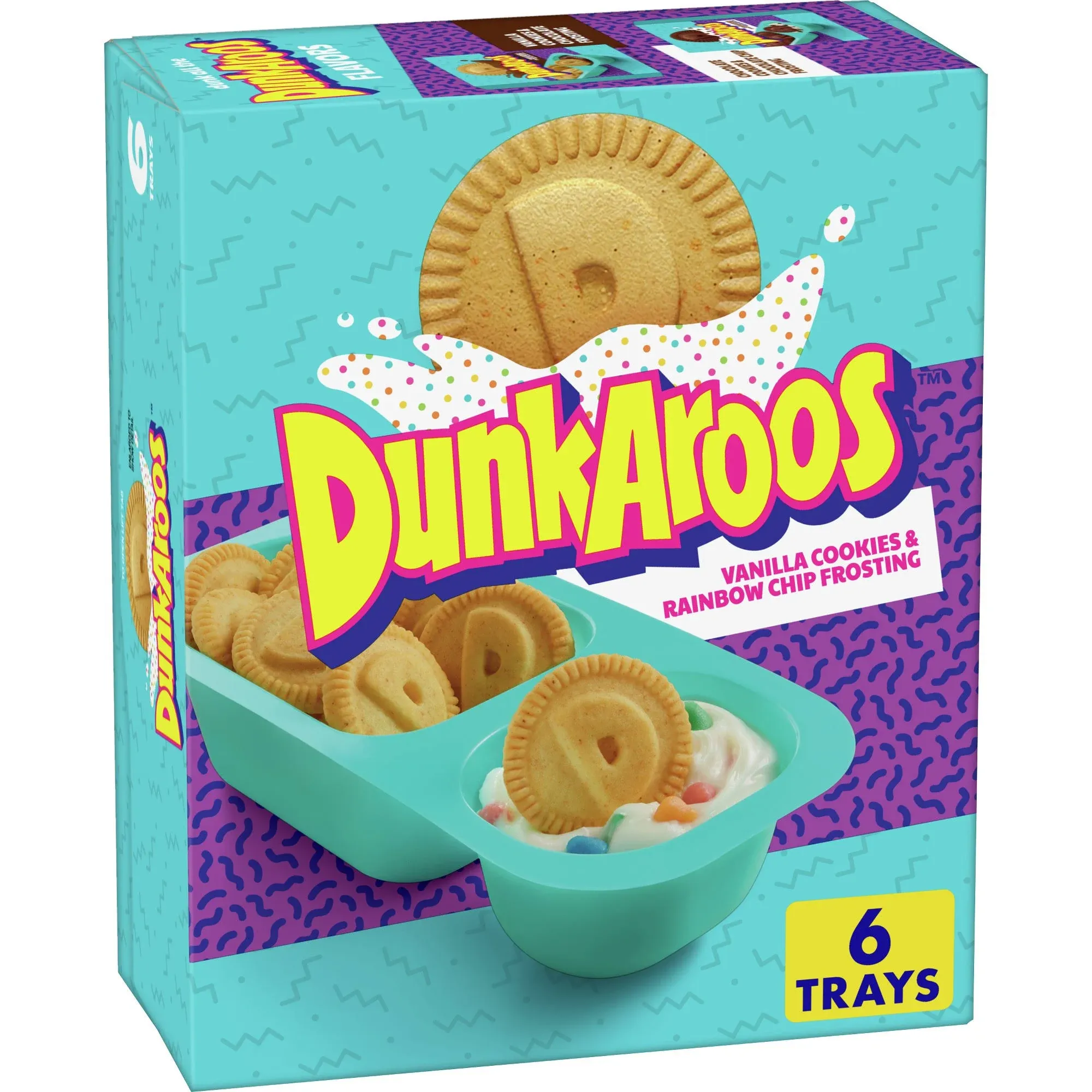 Dunkaroos Cookies & Rainbow Chip Frosting, Vanilla (1 oz, 6 ct)