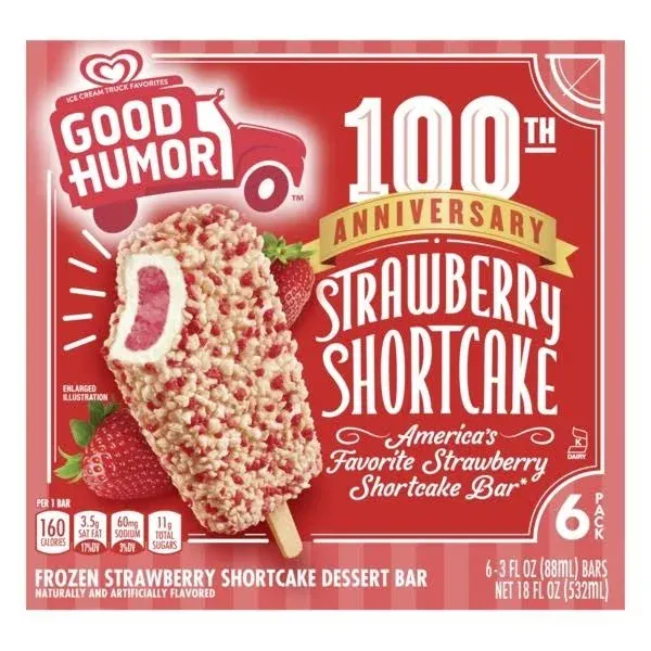 Good Humor Frozen Dessert Bars, Strawberry Shortcake