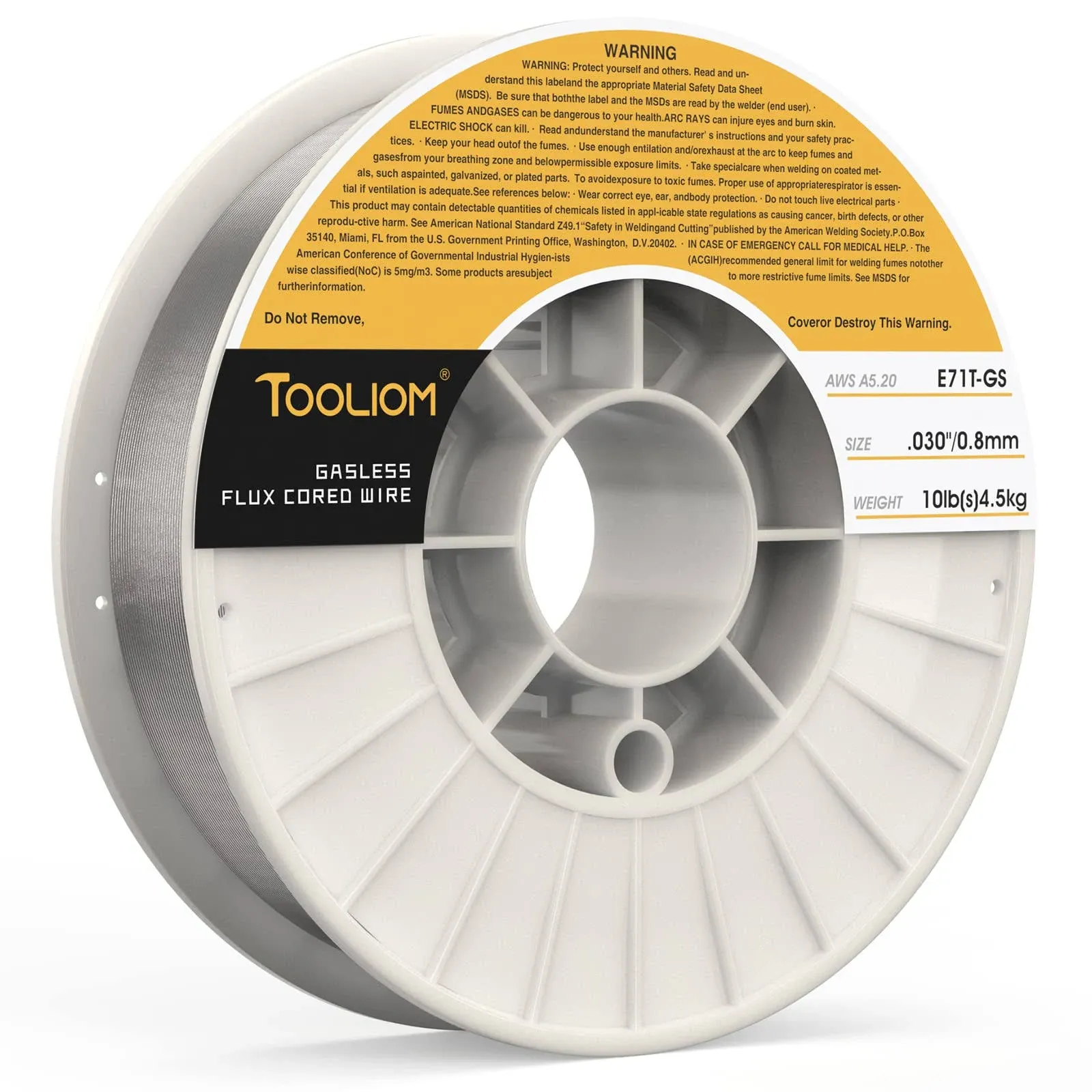 TOOLIOM E71T-GS .030" Diameter 10-Pound Spool Flux Core Self-Shielded MIG Welding ...