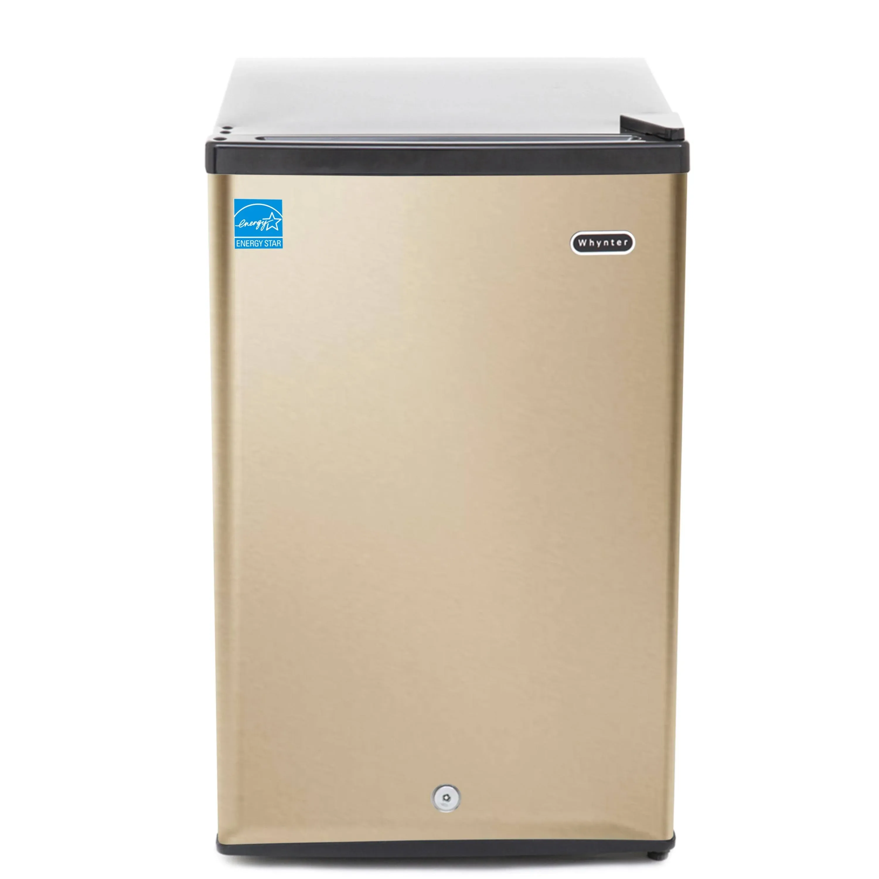 Whynter CUF-210SSG 2.1 Cu. ft Energy Star Upright Freezer with Lock in Rose Gold