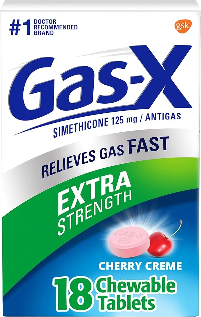 Gas-X Extra Strength Cherry Creme 18 Count Chewable Tablets