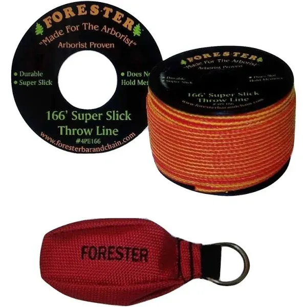 Arborist Throw Line Kit - Ultra Slick 100% Polyester Rope with Weighted Throw Ba