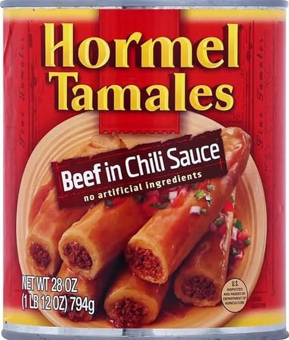 Hormel Beef Tamales in Chili Sauce