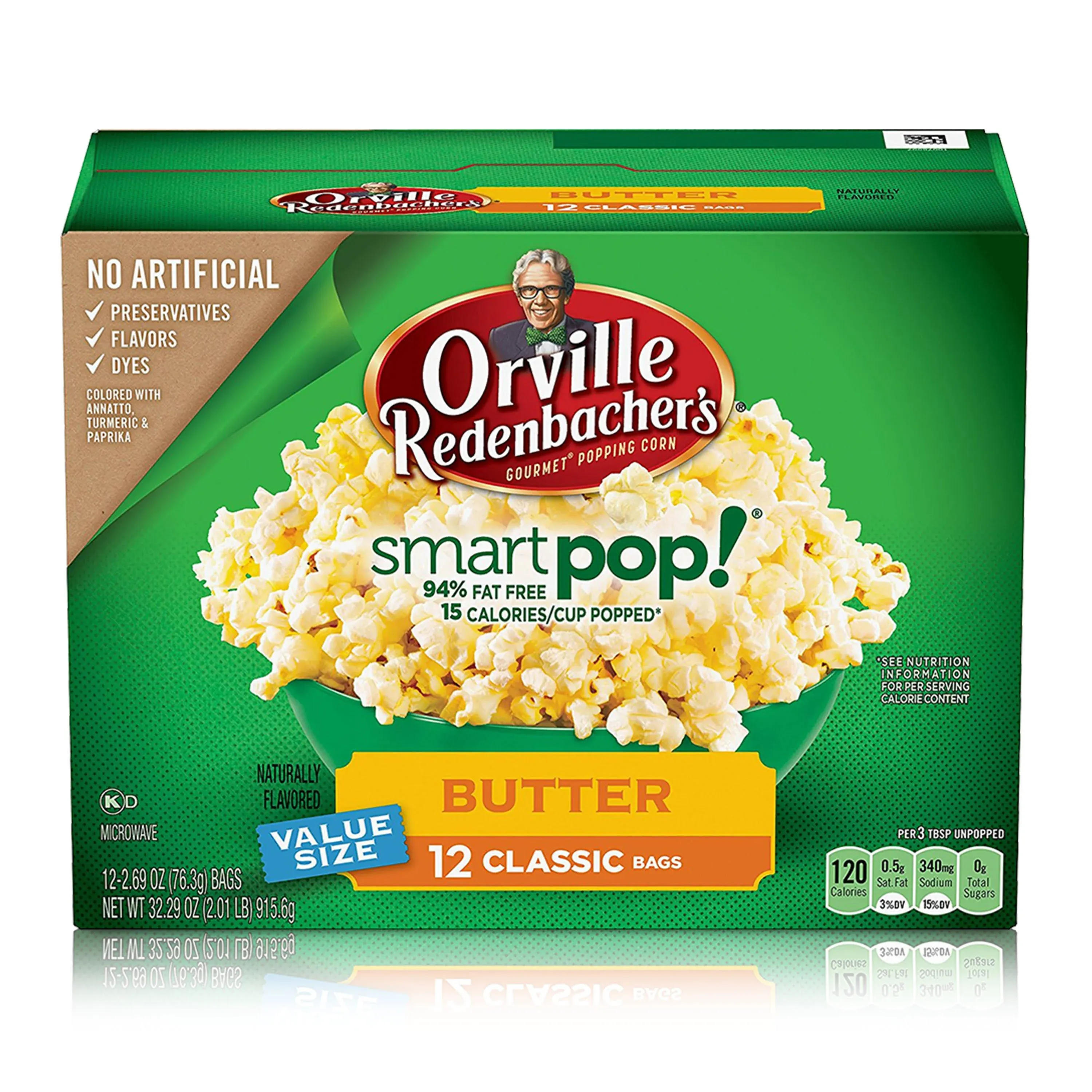 Orville Redenbacher's SmartPop! Butter Microwave Popcorn, 2.69 Oz, 12 Ct