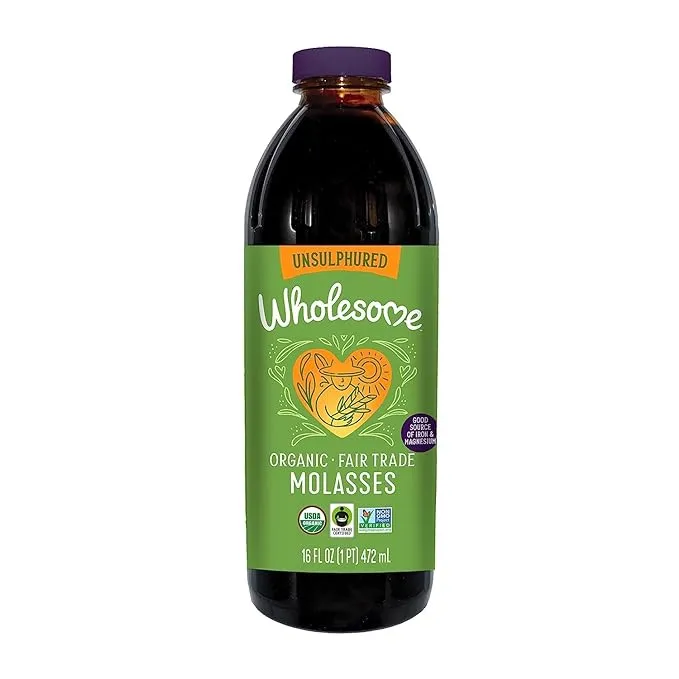 Wholesome Sweeteners Organic Blackstrap Molasses, Unsulphured, 16 oz