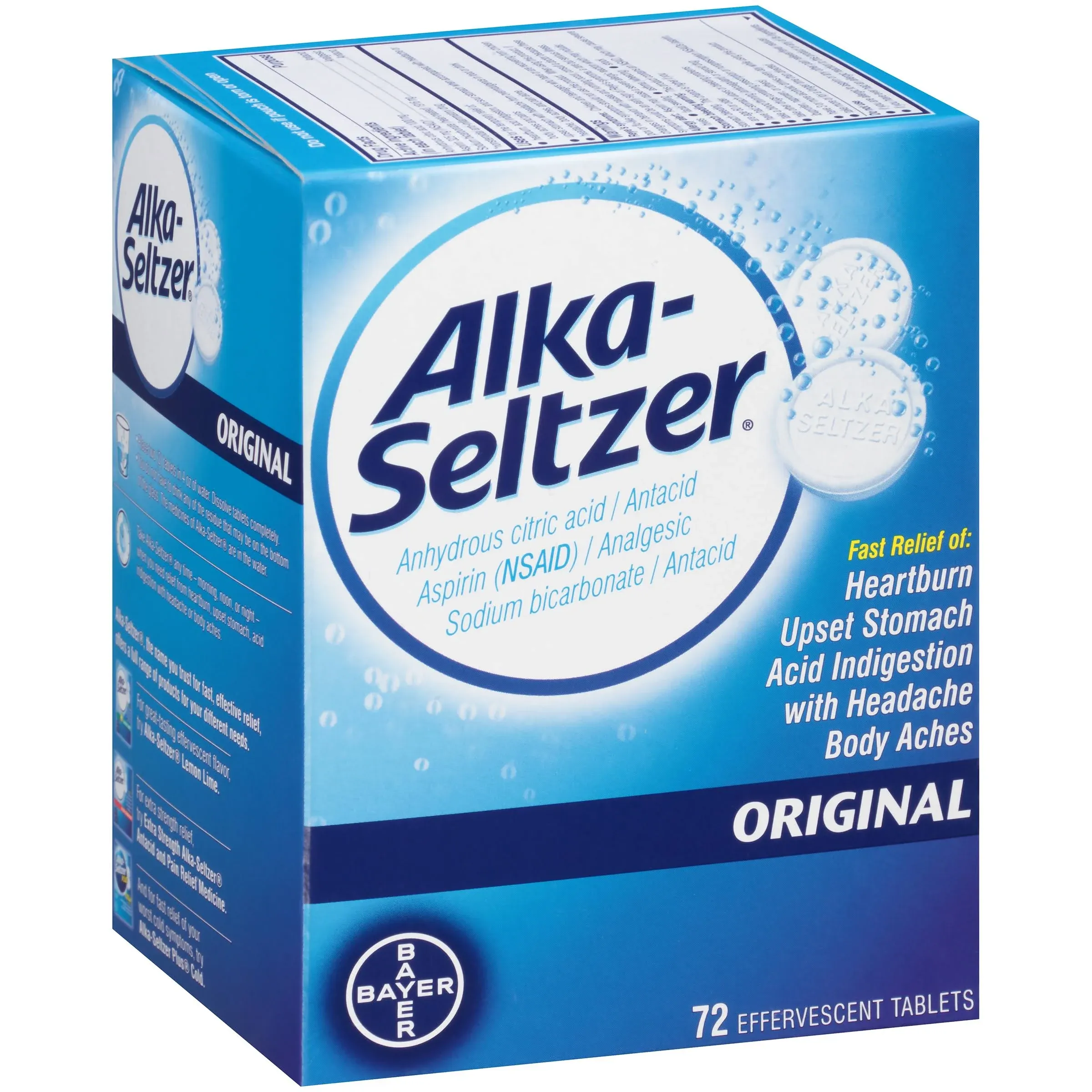 Alka-Seltzer Antacid Effervescent, Original, Tablets - 72 count