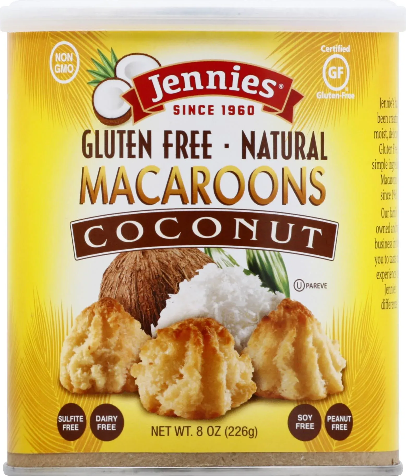 Jennies Coconut Macaroons - 8 oz canister