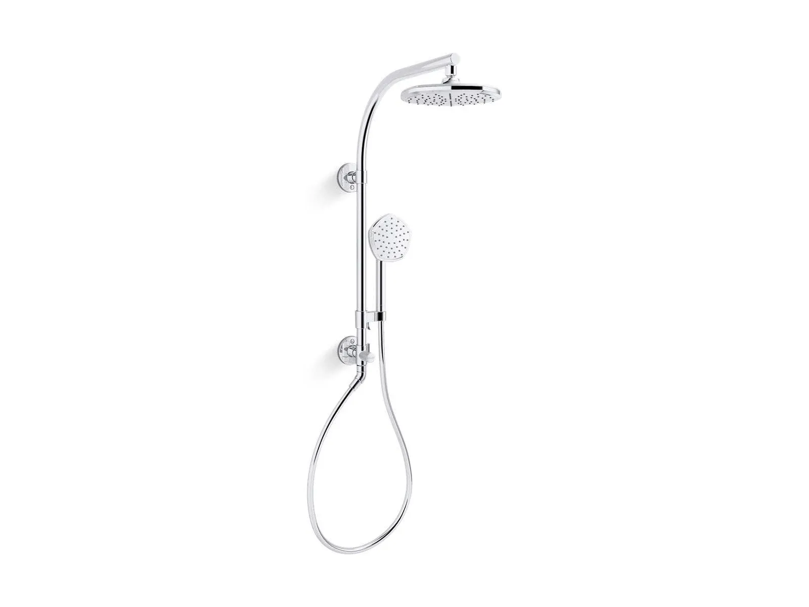 Kohler HydroRail-R Occasion Arch Shower Column Kit with Rainhead and Handshower, 1.75 GPM, 27118-G, Polished Chrome