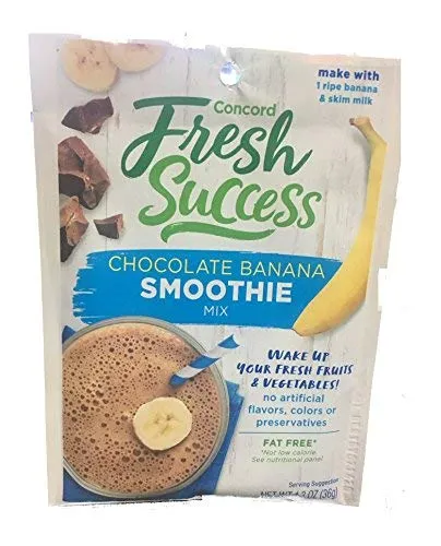 Concord Farms Chocolate Banana Smoothie Mix, 1.3 oz Pouch (VALUE Pack of 18 Pouches)