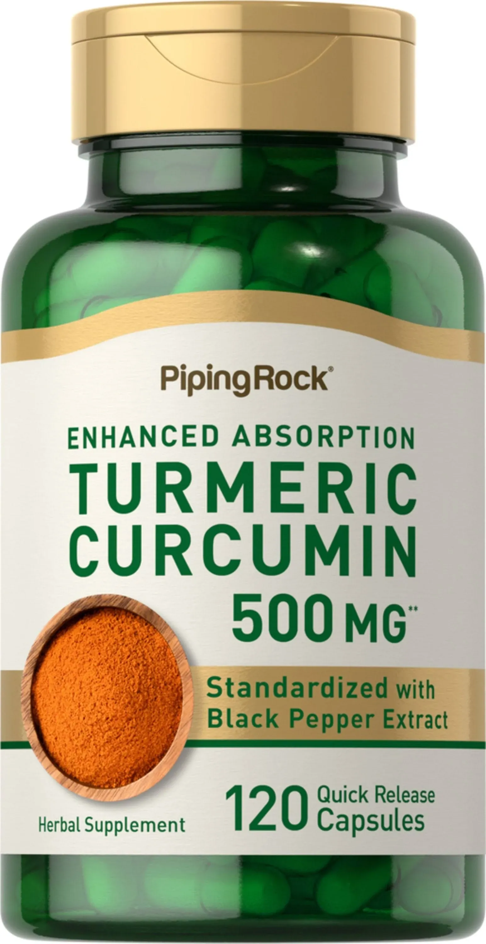 Turmeric Curcumin with Black Pepper Extract 1500mg Highest Potency High Absorption Joint & Healthy Inflammatory Support with 95% Curcuminoids 120 Veggi Capsules (120 Count)