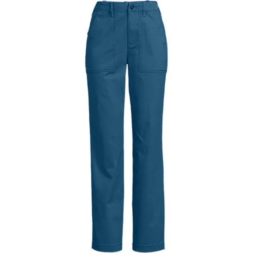 Lands' End Women's High Rise Chino Utility Straight Leg Pants