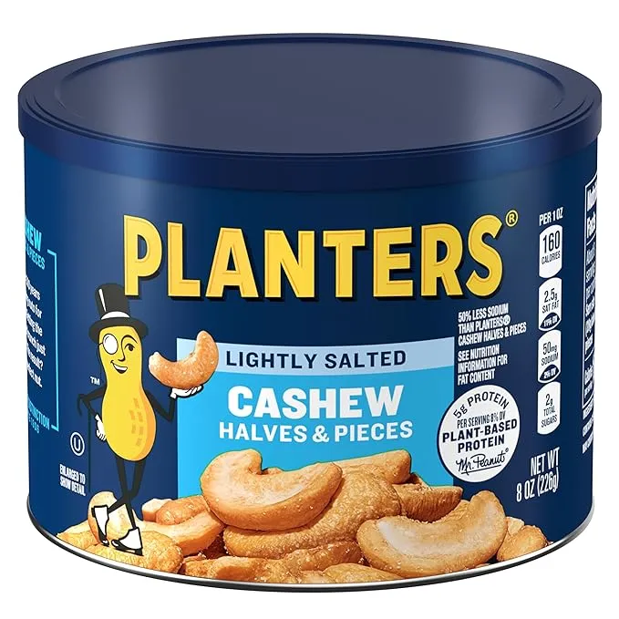 Planters Salted Cashew Halves & Pieces