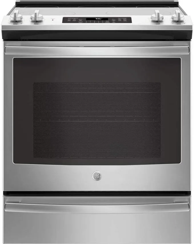 GE JS760SPSS 5.3 Cu. Ft. Stainless Slide-In Electric Convection Range with Air Fry