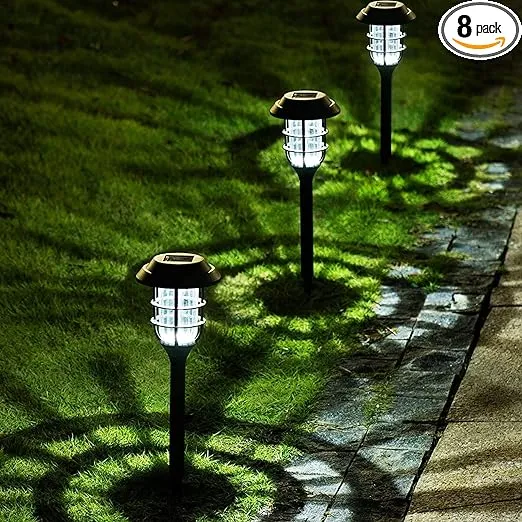 Solpex 8 Pack Solar Pathway Lights Outdoor, Solar Powered, Waterproof