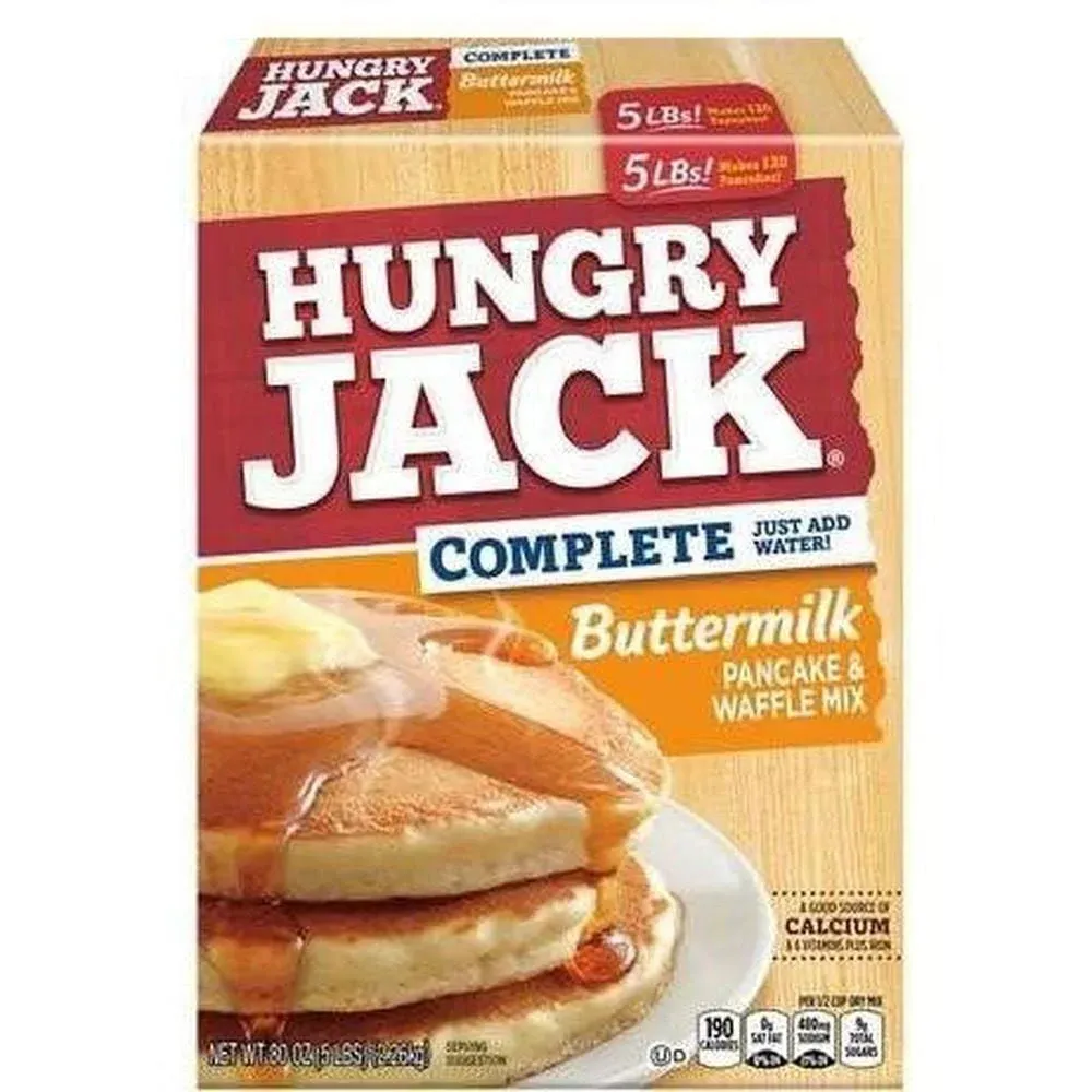 Hungry Jack Complete Buttermilk Pancake and Waffle Mix, 80 Ounce -- 6 per case