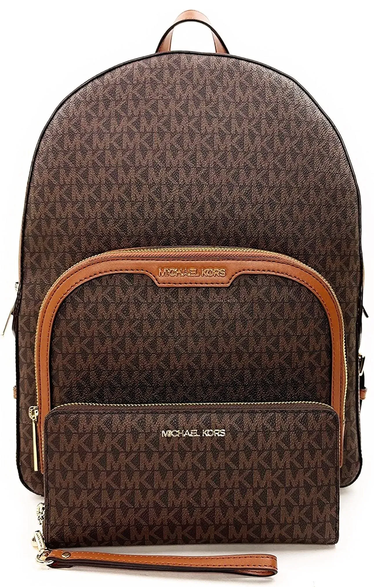 Michael Kors Bags | Michael Kors Jaycee Large Backpack Mk Brown | Color: Brown ...