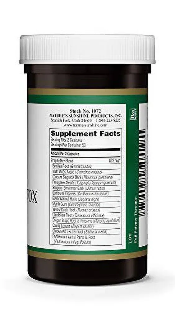 Nature's Sunshine Cellular Detox, 100 Capsules, Kosher | Natural Digestive System Supplement That Helps Facilitate Bowel Movement with Herbs