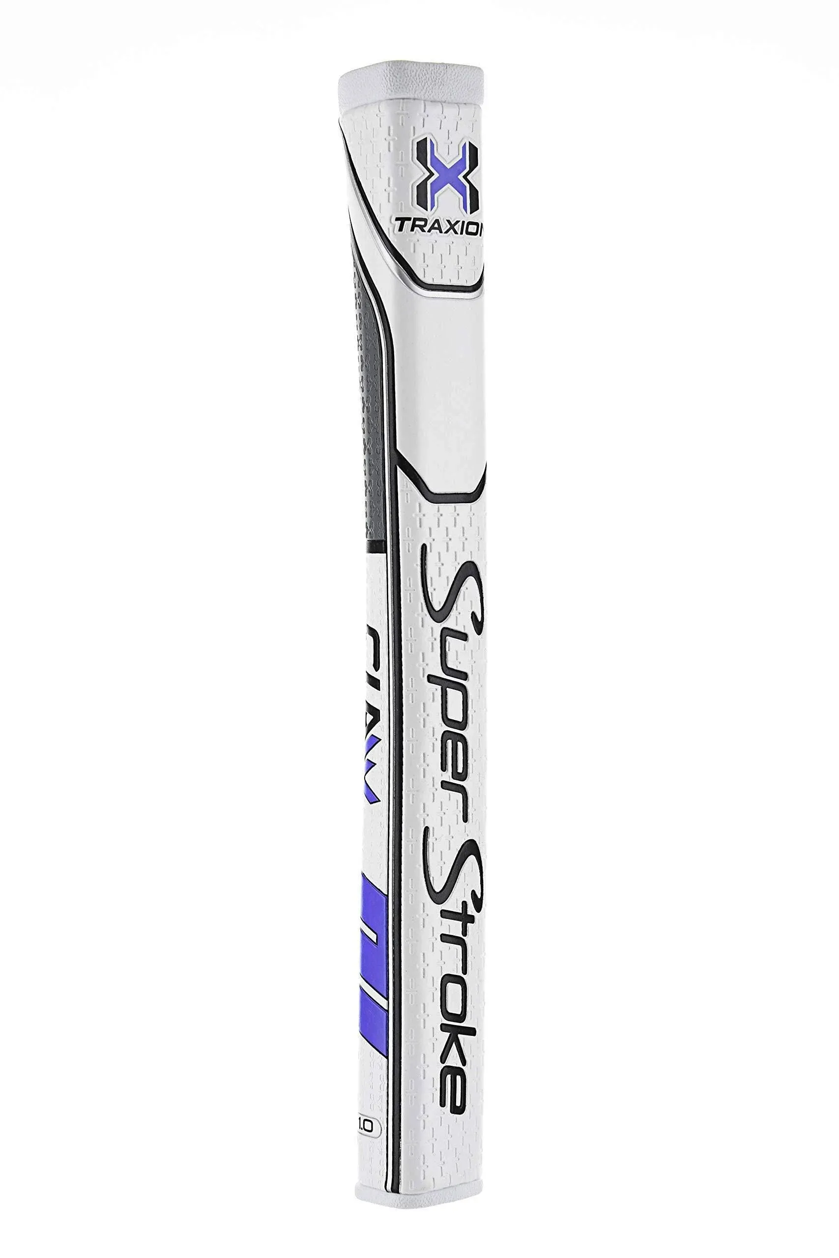 SuperStroke Traxion Claw 1.0 Putter Grip - White/Blue/Grey