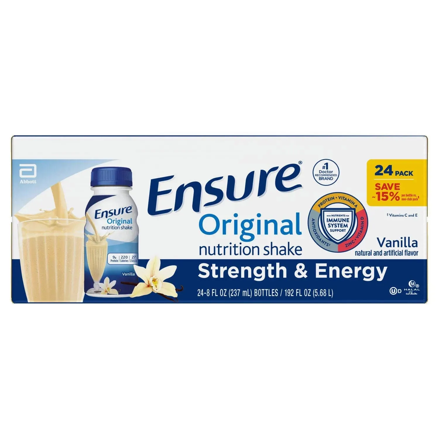 Ensure Original Nutrition Shake Vanilla 8 fl. oz. 24 Ct.