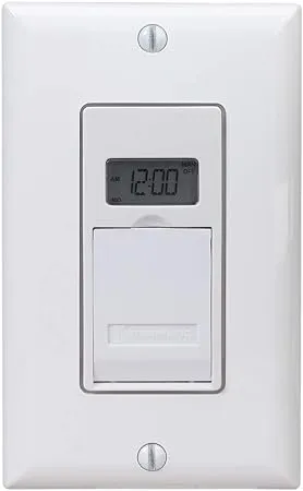 Intermatic EJ600 120 Volt Indoor Digital Astro In-Wall Timer White