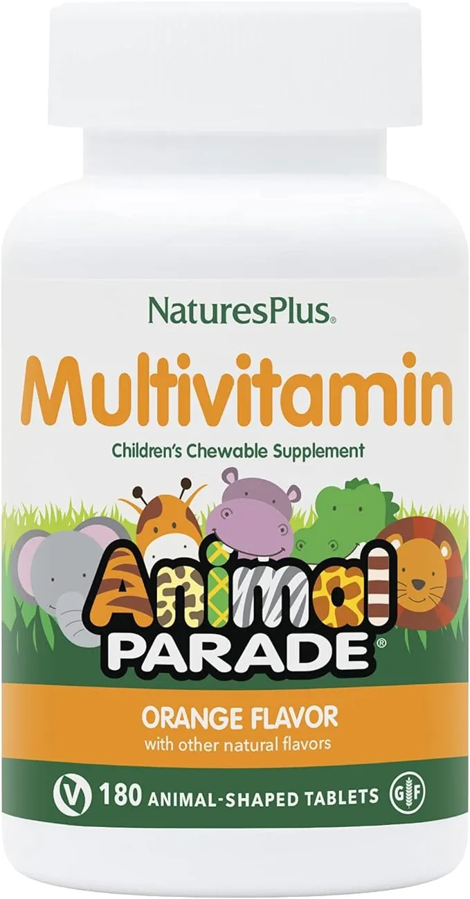 Natures Plus Animal Parade Children's Chewable Multivitamins & Minerals Orange 180 Tablets on OnBuy