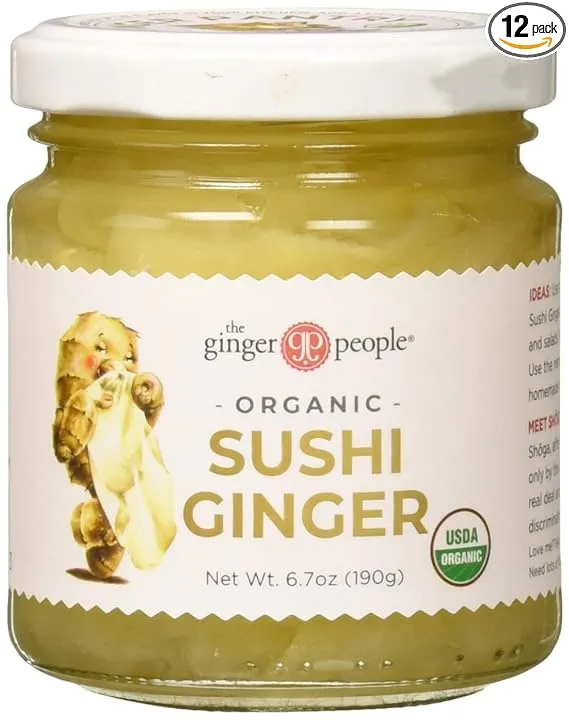 The Ginger People Organic Pickled Sushi Ginger 12 Count / 6.7 oz