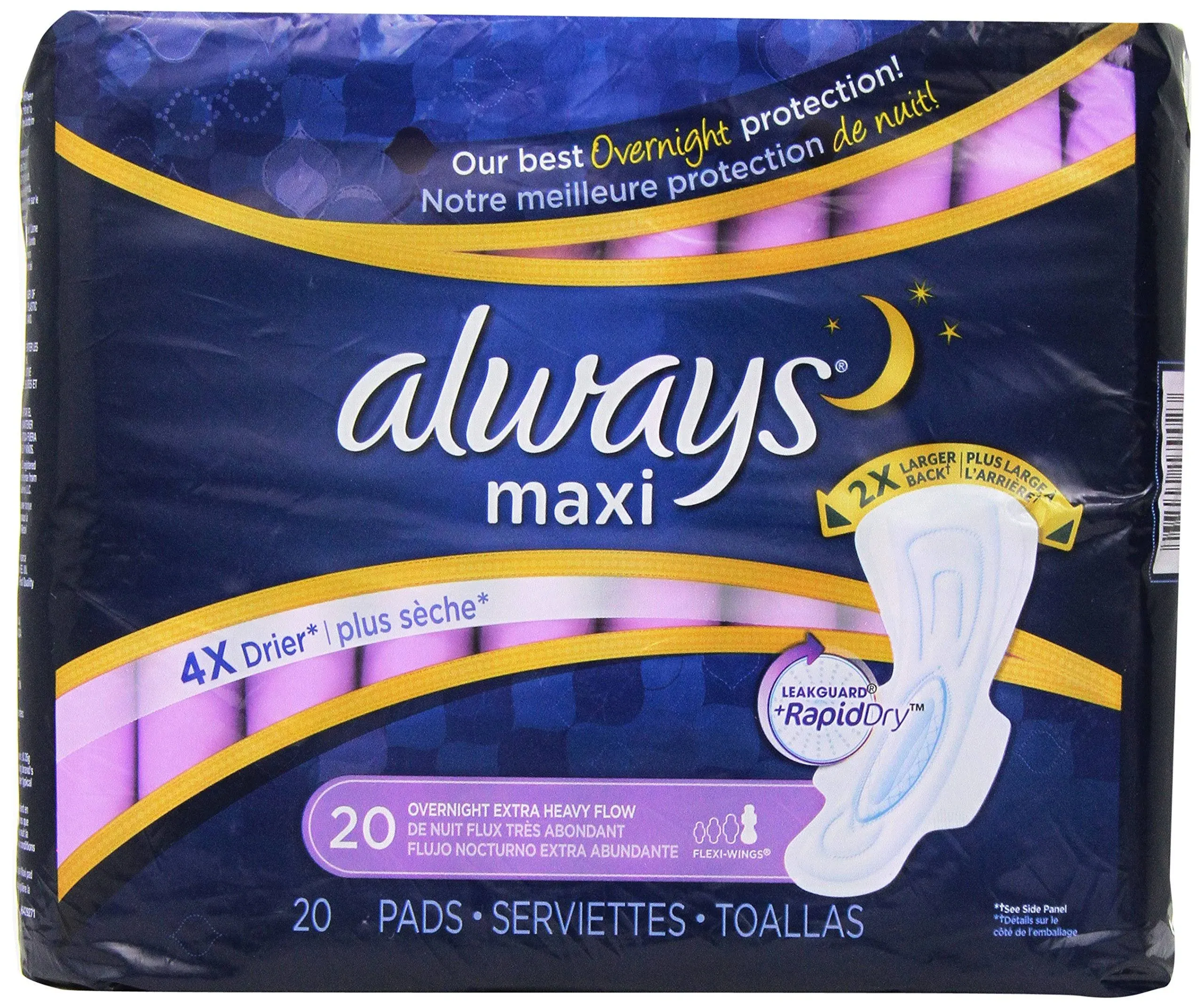 Always Extra Heavy Overnight Maxi Pads