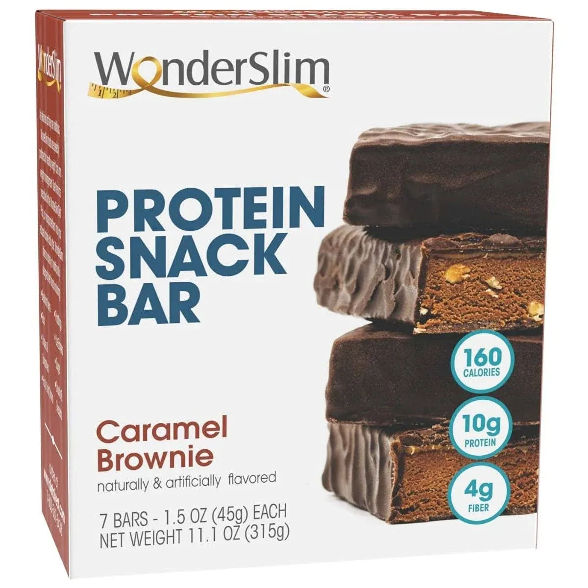 Wonderslim Protein Snack Bar Caramel Brownie Nut (7ct)