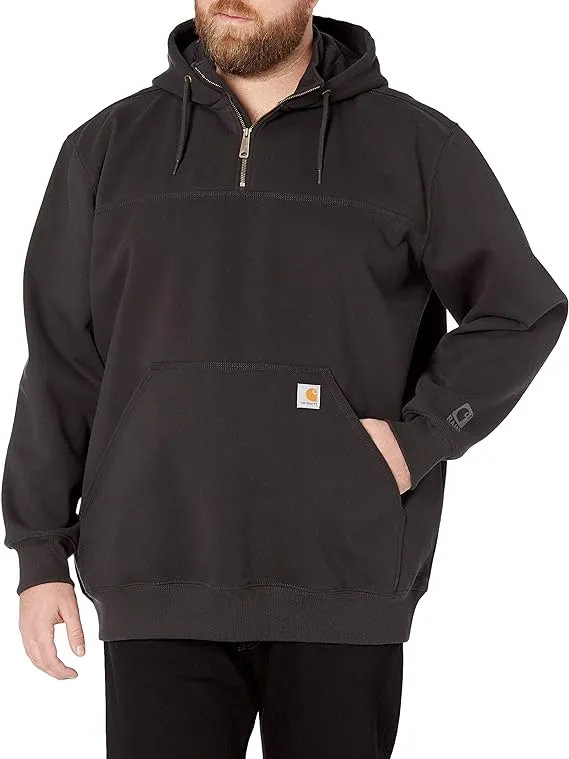 Carhartt Men's Paxton Heavyweight Mock Zip Hoodie, Black, M