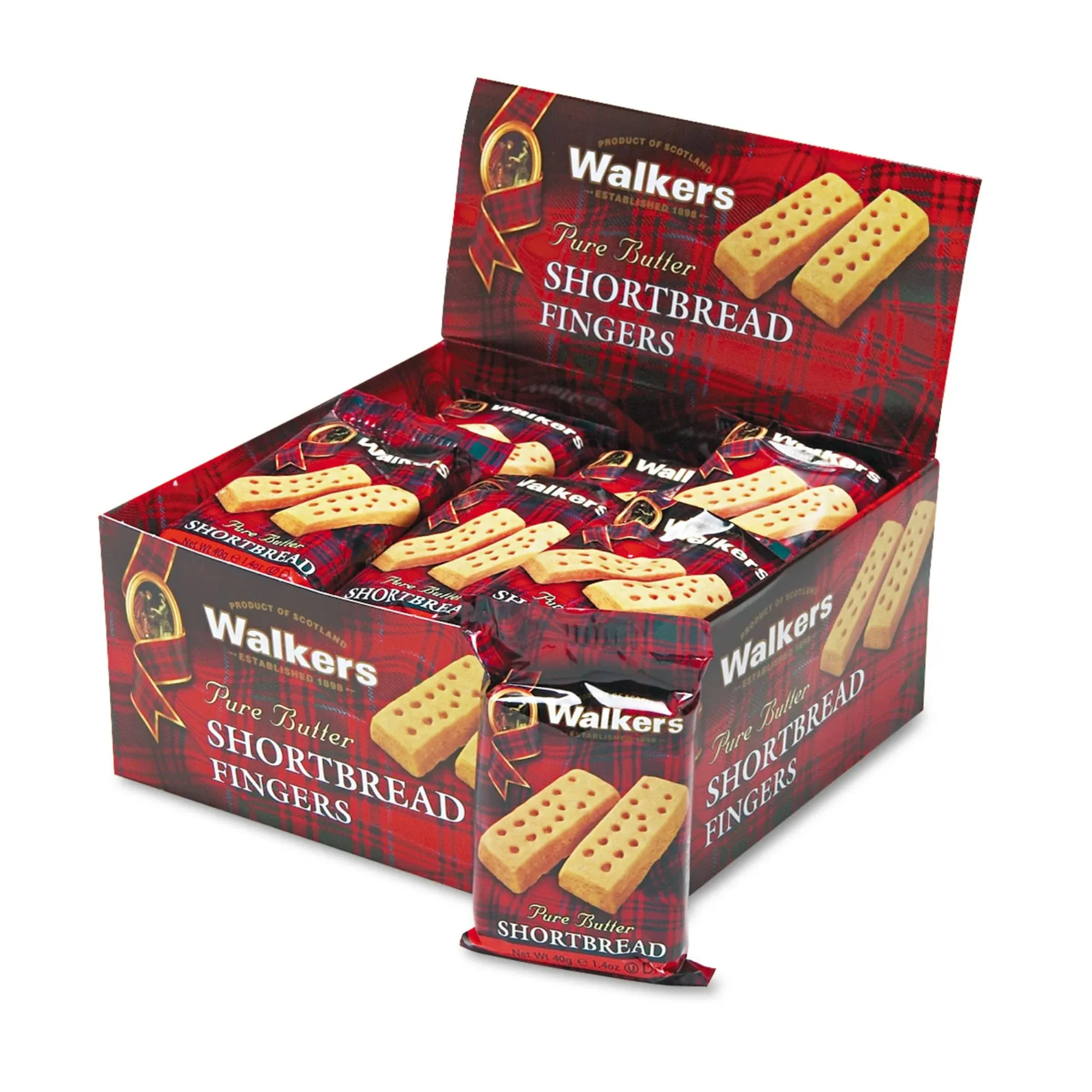 Walkers Shortbread Cookies, 2/pack, 24 Packs/box