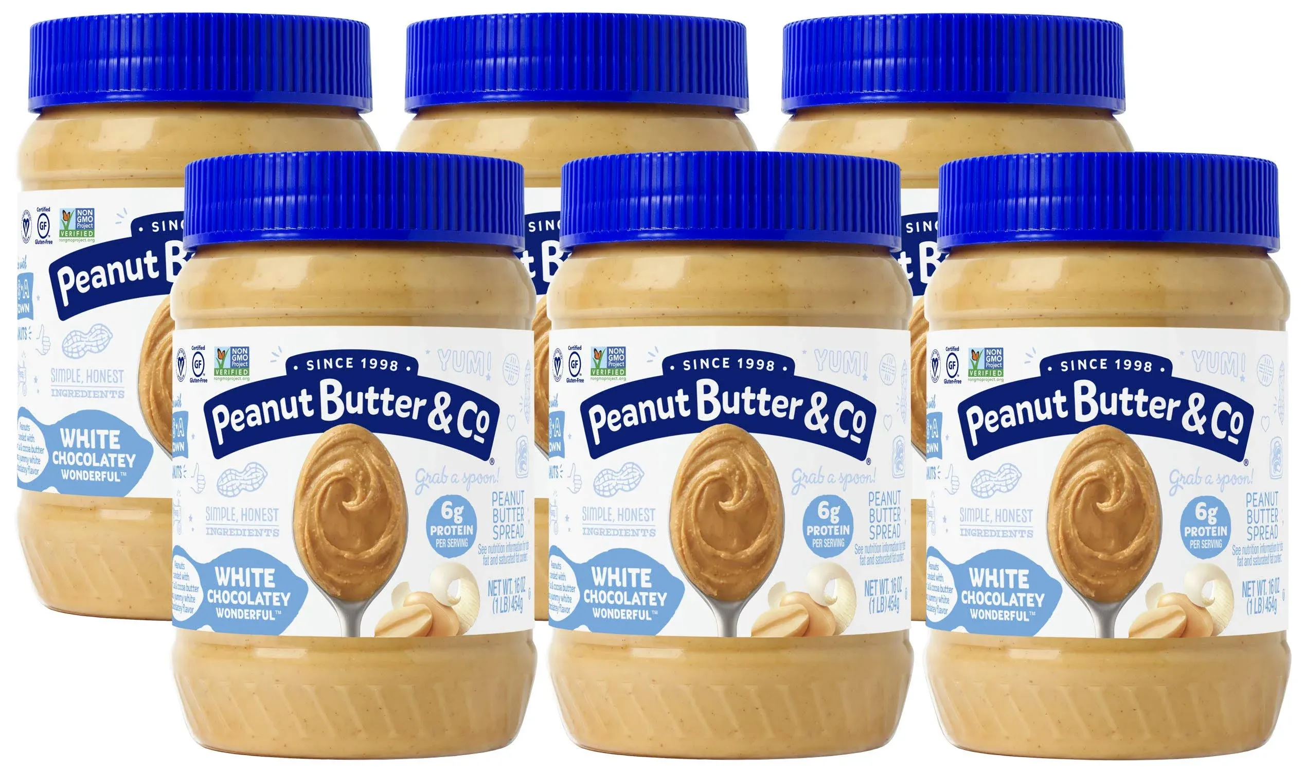 Peanut Butter & Co. Simply Smooth Peanut Butter 6-Pack 16 oz