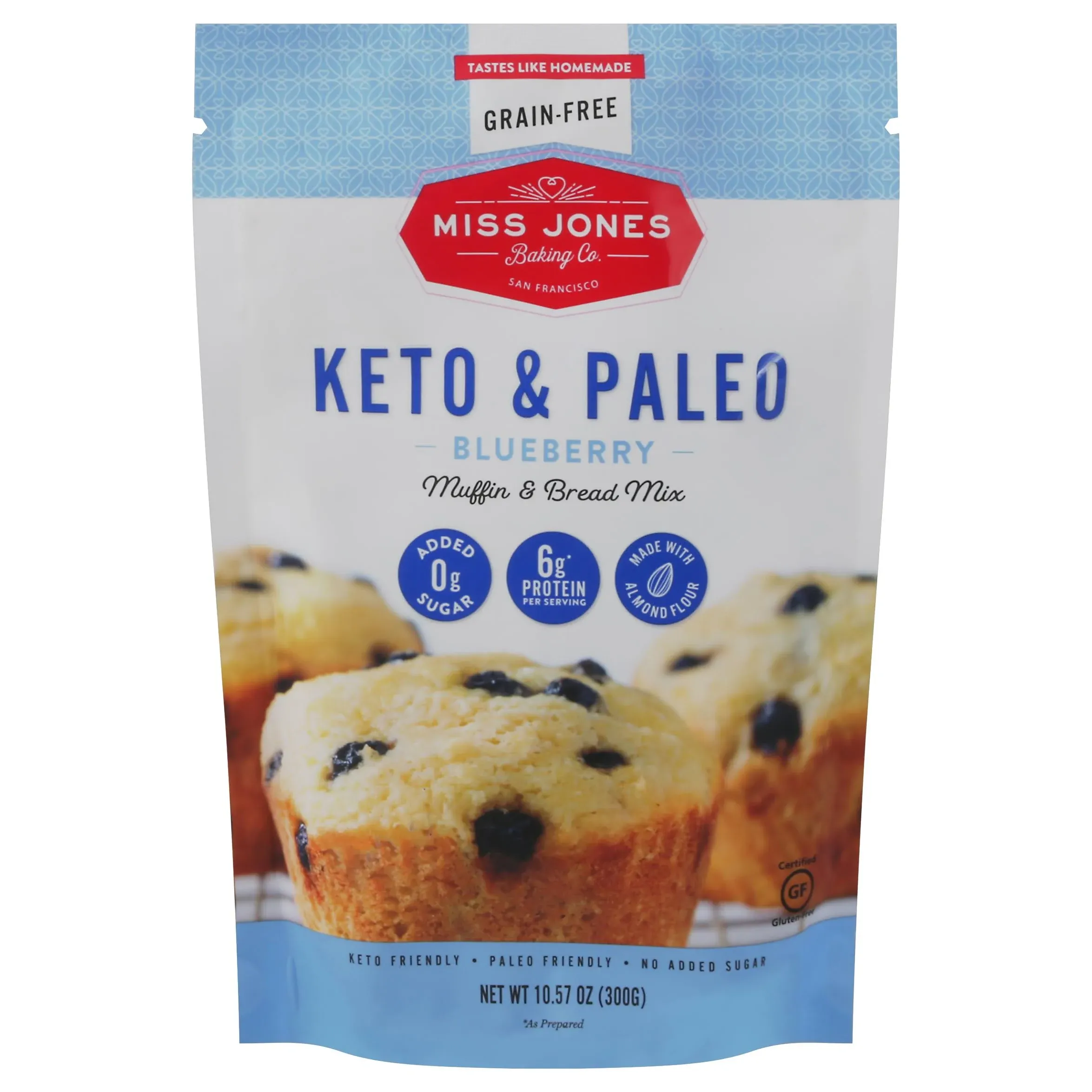 Miss Jones Baking Co, Keto & Paleo Blueberry Muffin & Bread Mix, 10.57 oz (300 g)