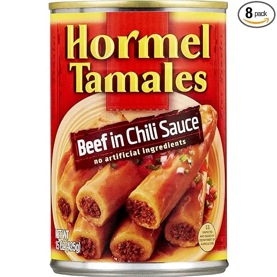 Hormel Beef Tamales in Chili Sauce